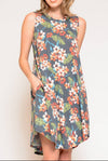 Lucea Hibiscus Floral Dress with Pockets