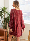 Opole Polka Dot A-Line Sweater Dress